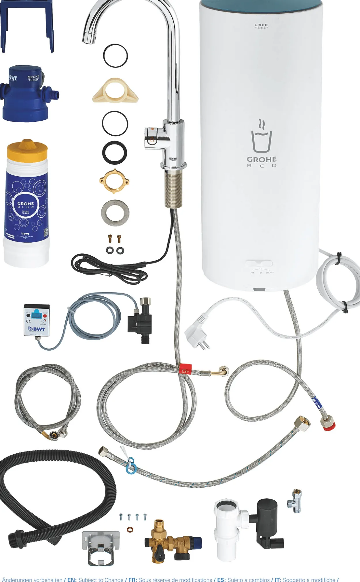 Grohe red 2 mono kjøkkenarmatur m/c-tut l, krom
