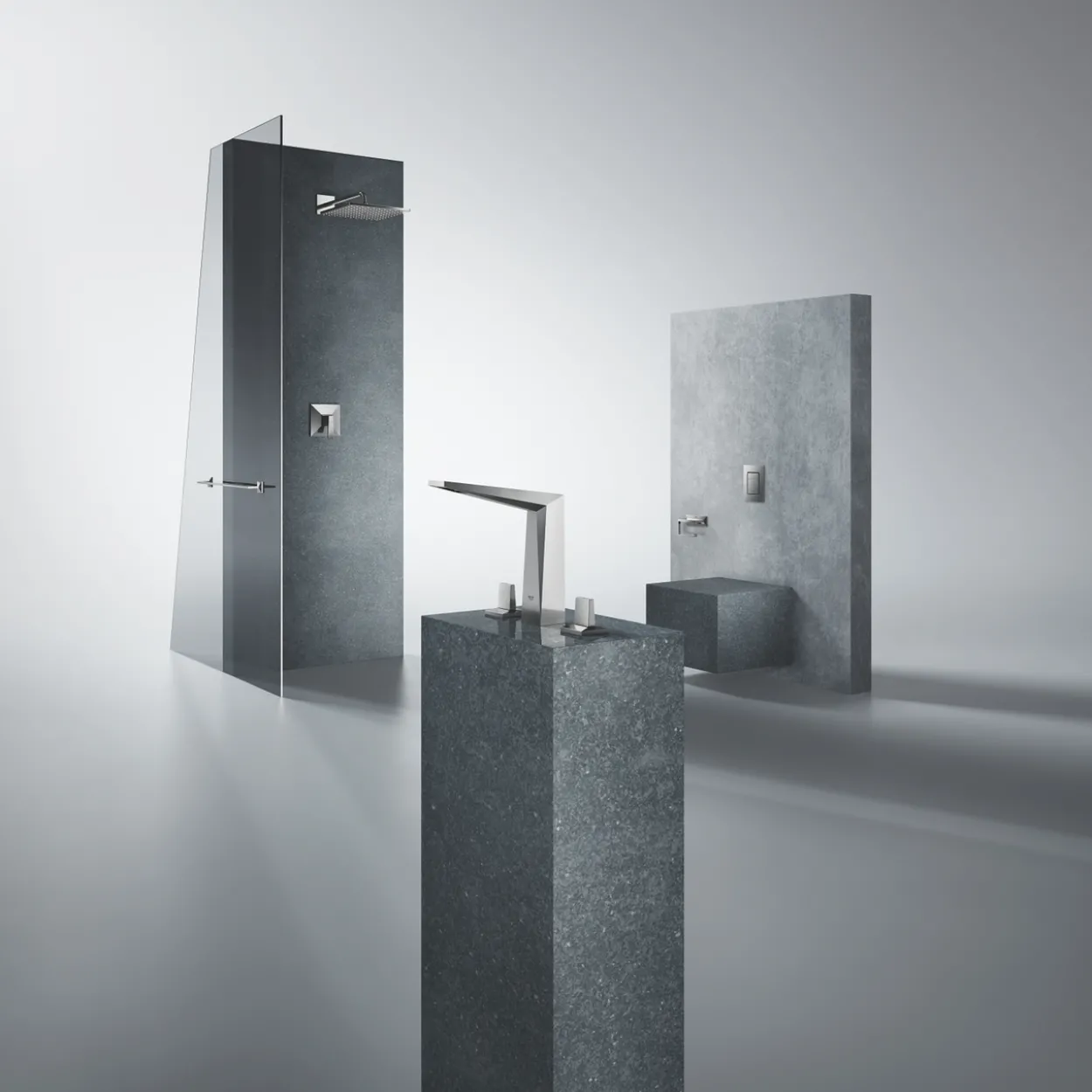 Grohe rsh 310 mono cube hodedusj m/dusjarm 422mm 7,5l supersteel