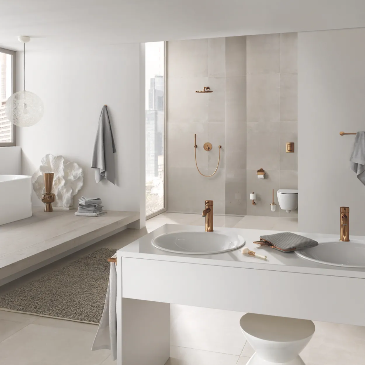 Grohe rsh smartactive dusjstang 900 m/hylle warm sunset