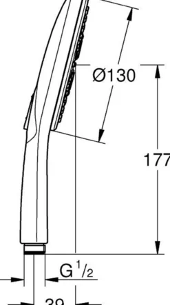 Grohe rsh smartactive 130 hånddusj 3-spray 8,5l børstet warm sunset