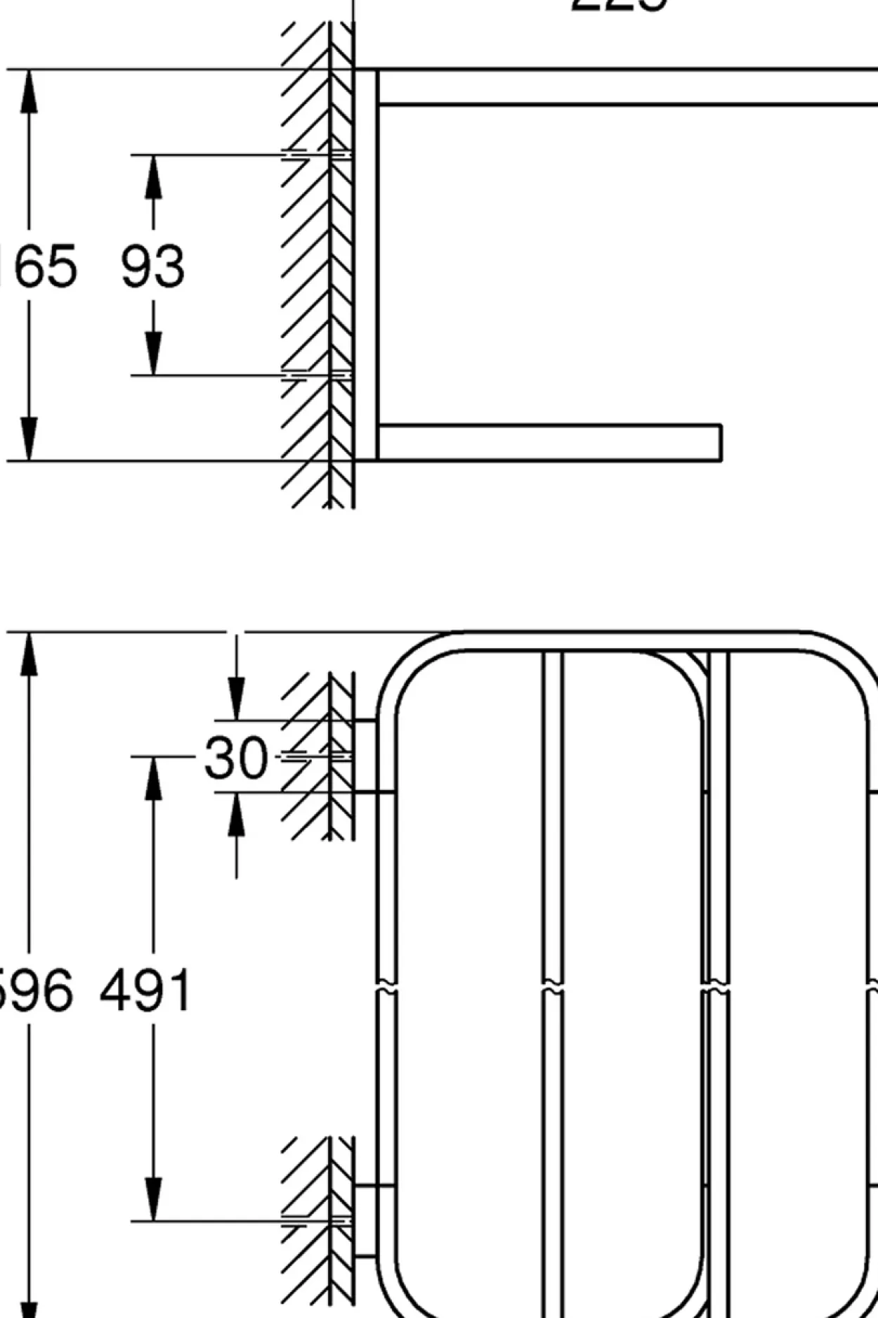Grohe selection multi håndkleholder 600 børstet hard grafitt