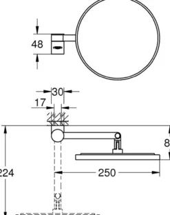 Grohe selection sminkespeil cool sunrise