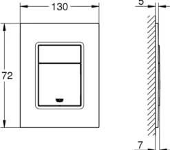 Grohe skate cosmopolitan small trykkplate børstet cool sunrise