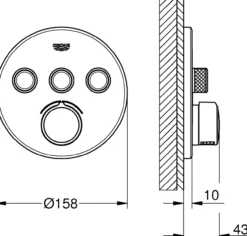 Grohe smartcontrol termostatbatteri m/3 ventiler