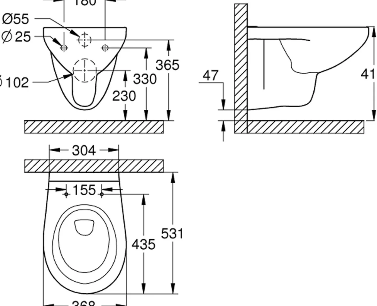Grohe solido 4in1 set komplett innbyggingstoalett