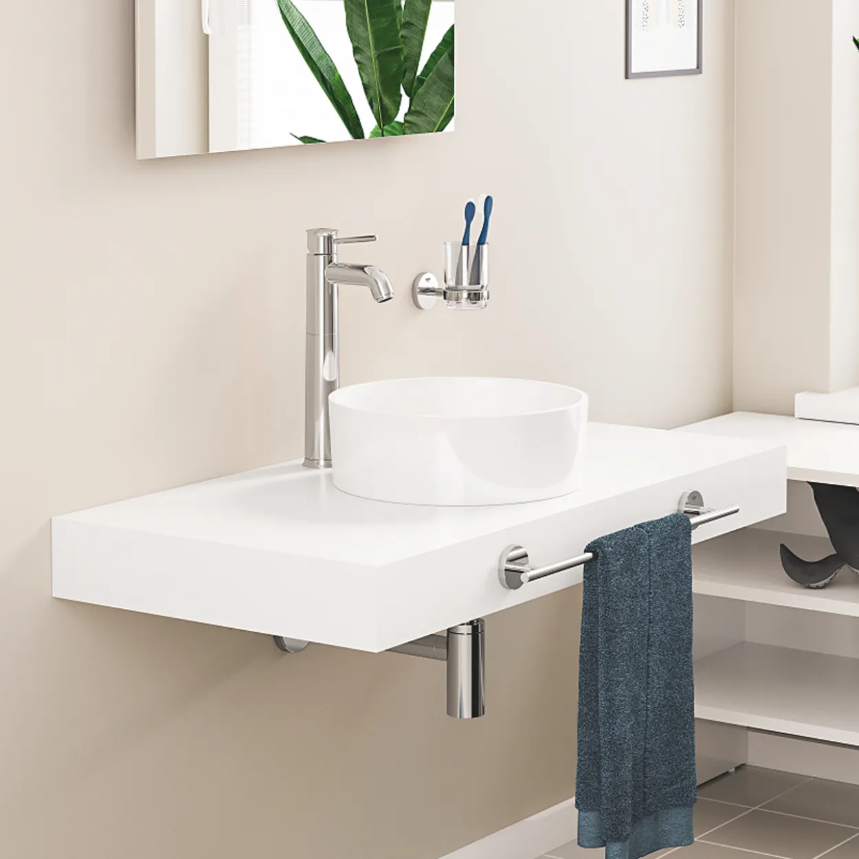 Grohe start classic xl servantbatteri m/pop-up krom