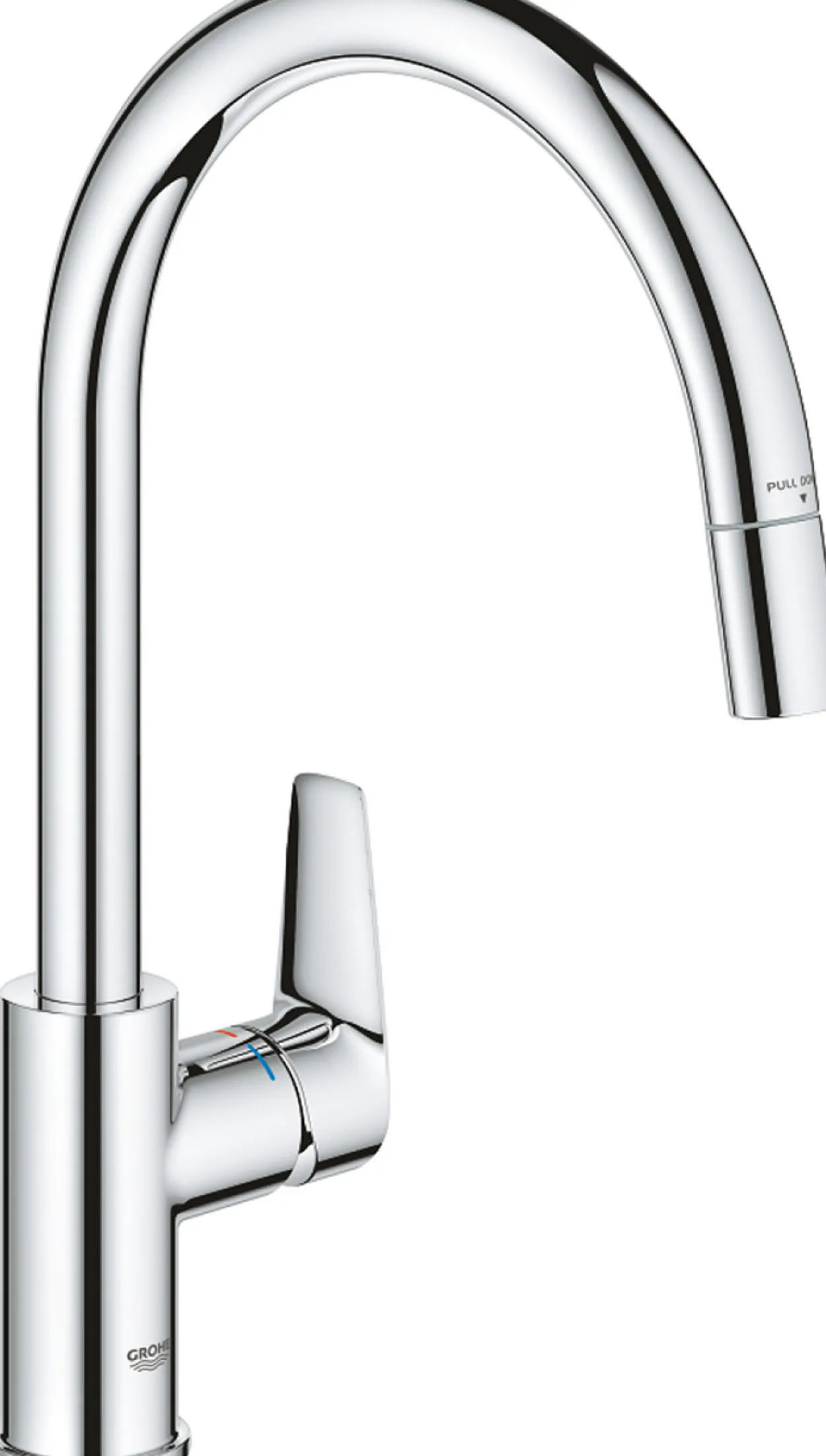 Grohe start edge kjøkkenarmatur c-tut m/uttrekk krom