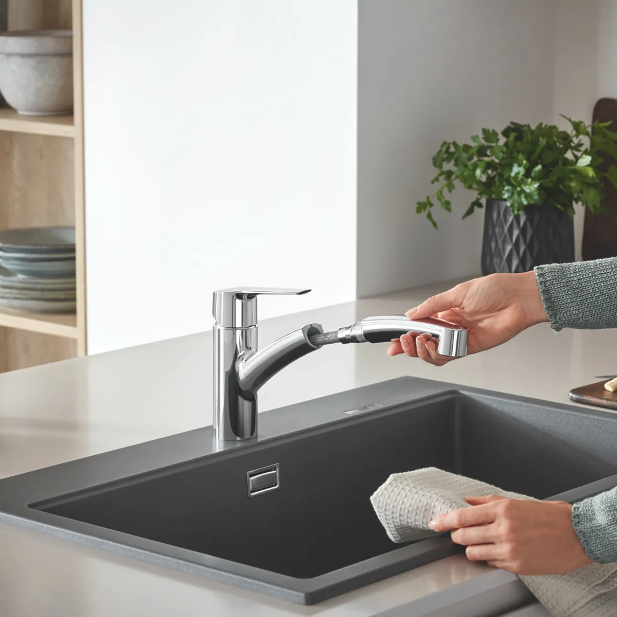 Grohe start kjøkkenarmatur m/uttrekk krom