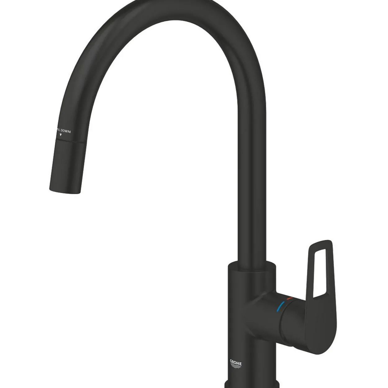 Grohe startloop kjøkkenarmatur m/uttrekkbar c-tut 8l matt sort
