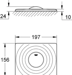 Grohe surf trykkplate krom