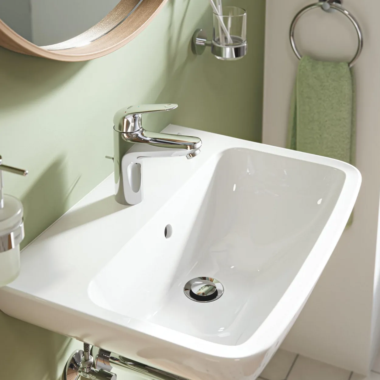 Grohe swift m servantbatteri m/oppløft & kaldstart krom