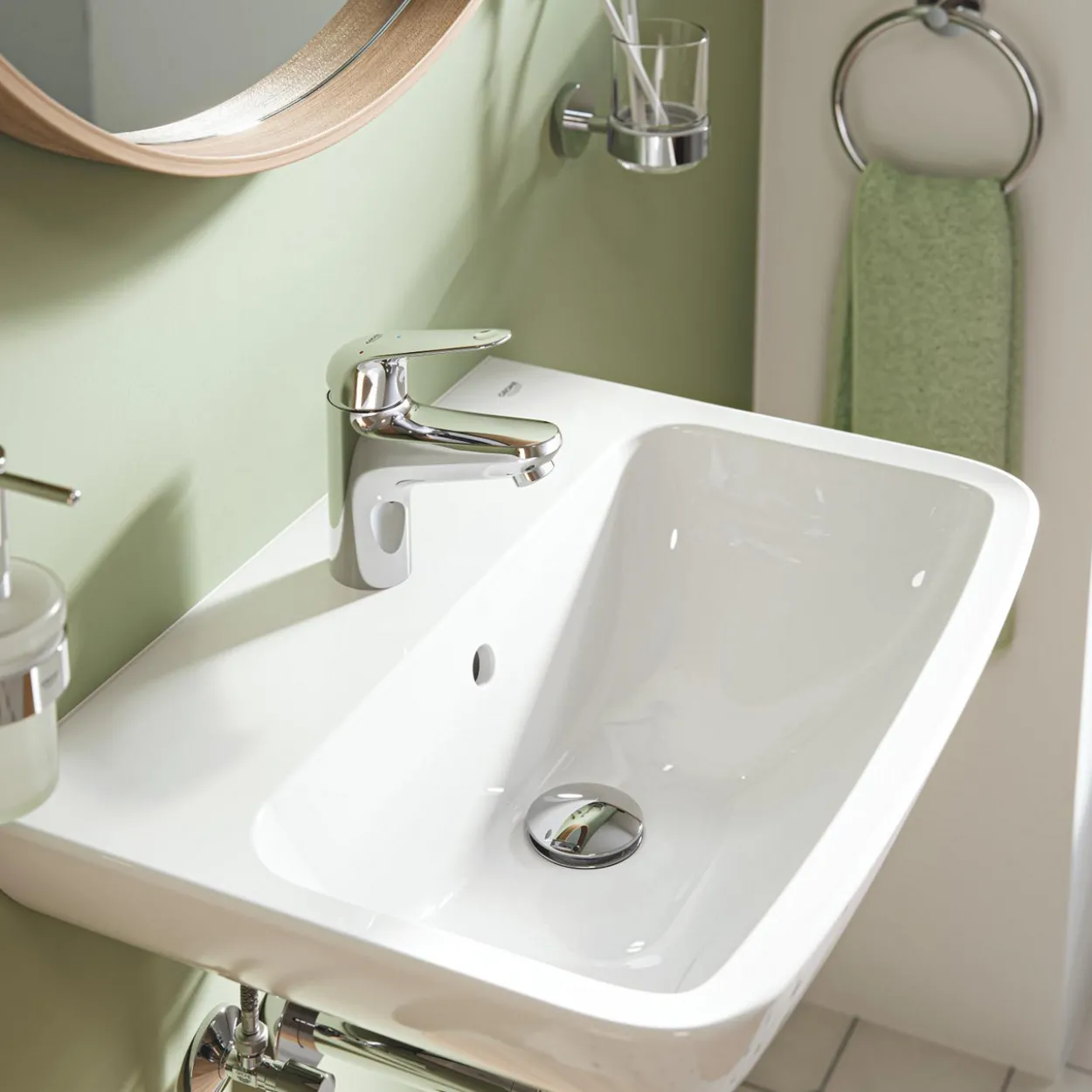 Grohe swift s servantbatteri m/pop-up & kaldstart krom