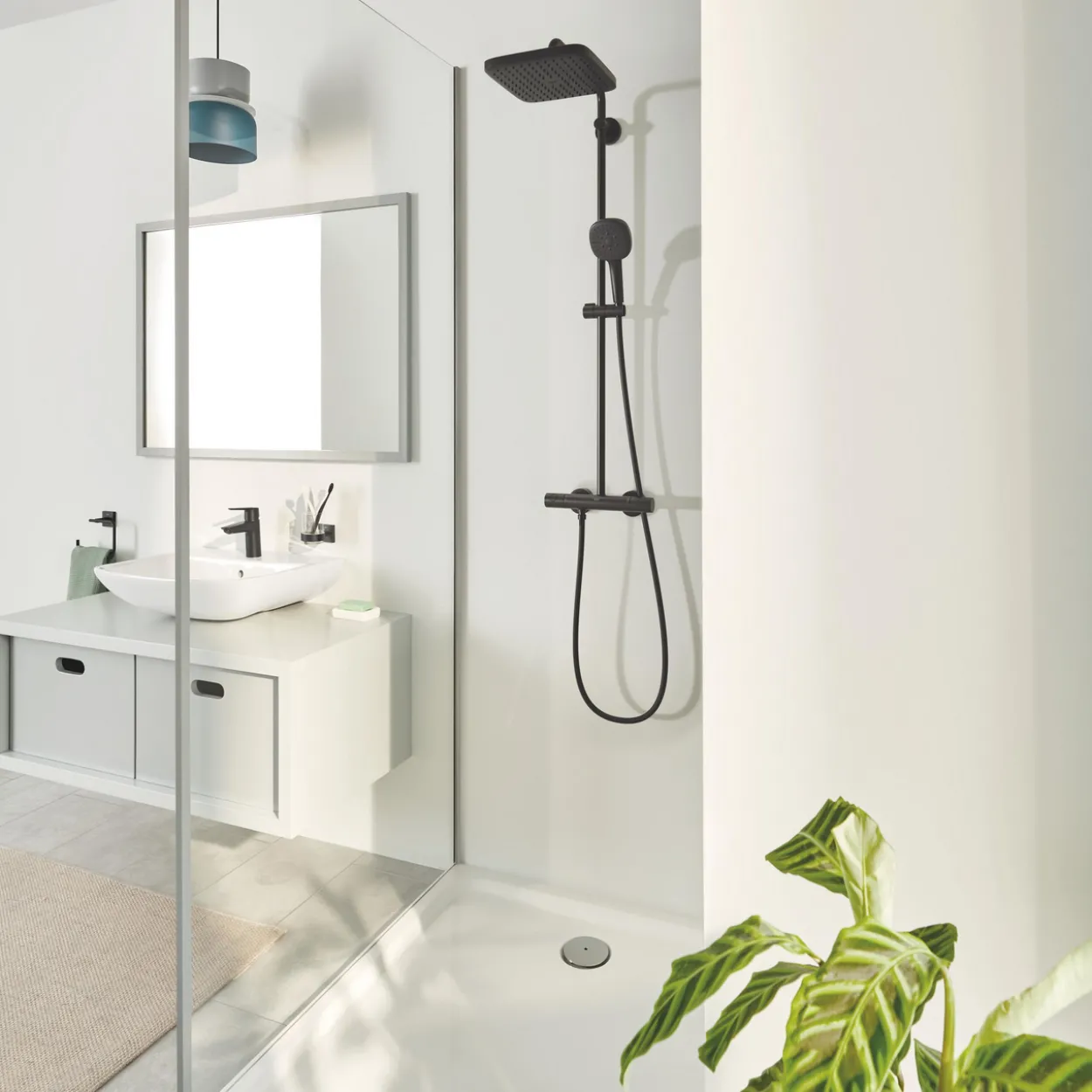 Grohe vitalio comfort 250 dusjsystem matt sort