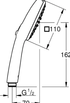 Grohe vitalio comfort 110 ii hånddusj 13,5l krom