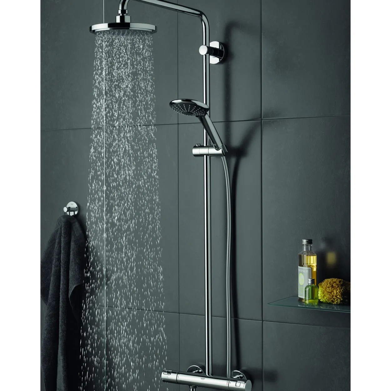 Grohe vitalio joy 180 dusjsystem 12l krom