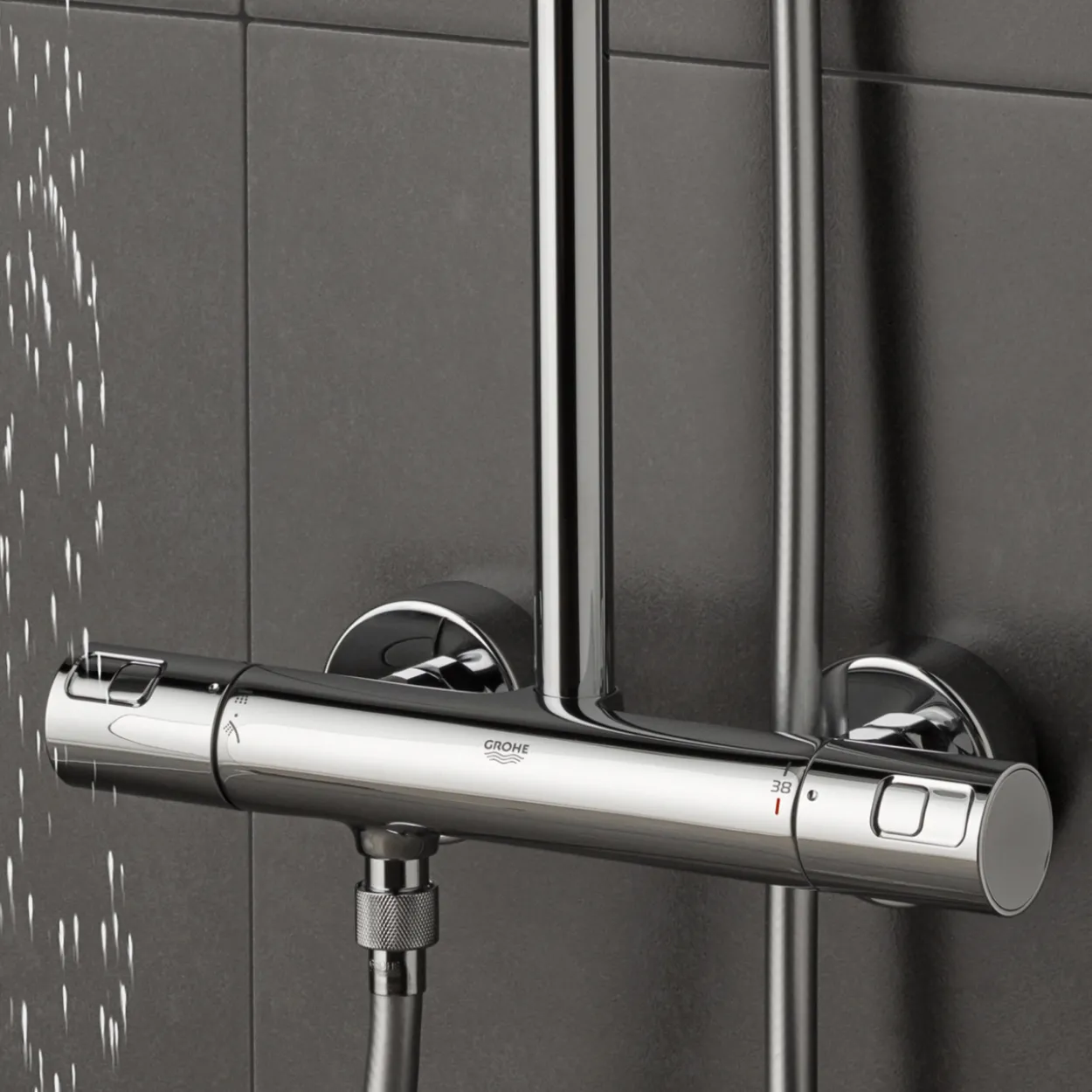 Grohe vitalio joy 180 dusjsystem 12l krom