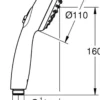 Grohe vitalio start 110 ii hånddusj 13,5l ver. 2 krom