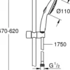 Grohe vitalio start 110 iii dusjsett 600 7,4l krom