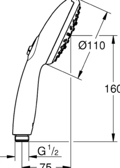 Grohe vitalio start 110 iii hånddusj krom
