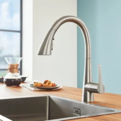 Grohe zedra kjøkkenarmatur m/uttrekkbar 3-sprays tut supersteel