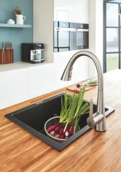 Grohe zedra kjøkkenarmatur m/uttrekkbar 3-sprays tut supersteel