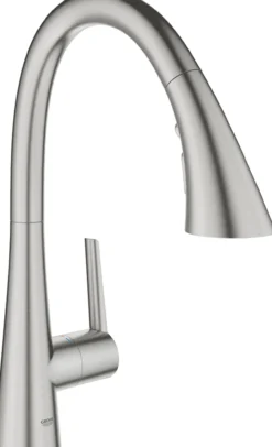Grohe zedra kjøkkenarmatur m/uttrekkbar 3-sprays tut supersteel