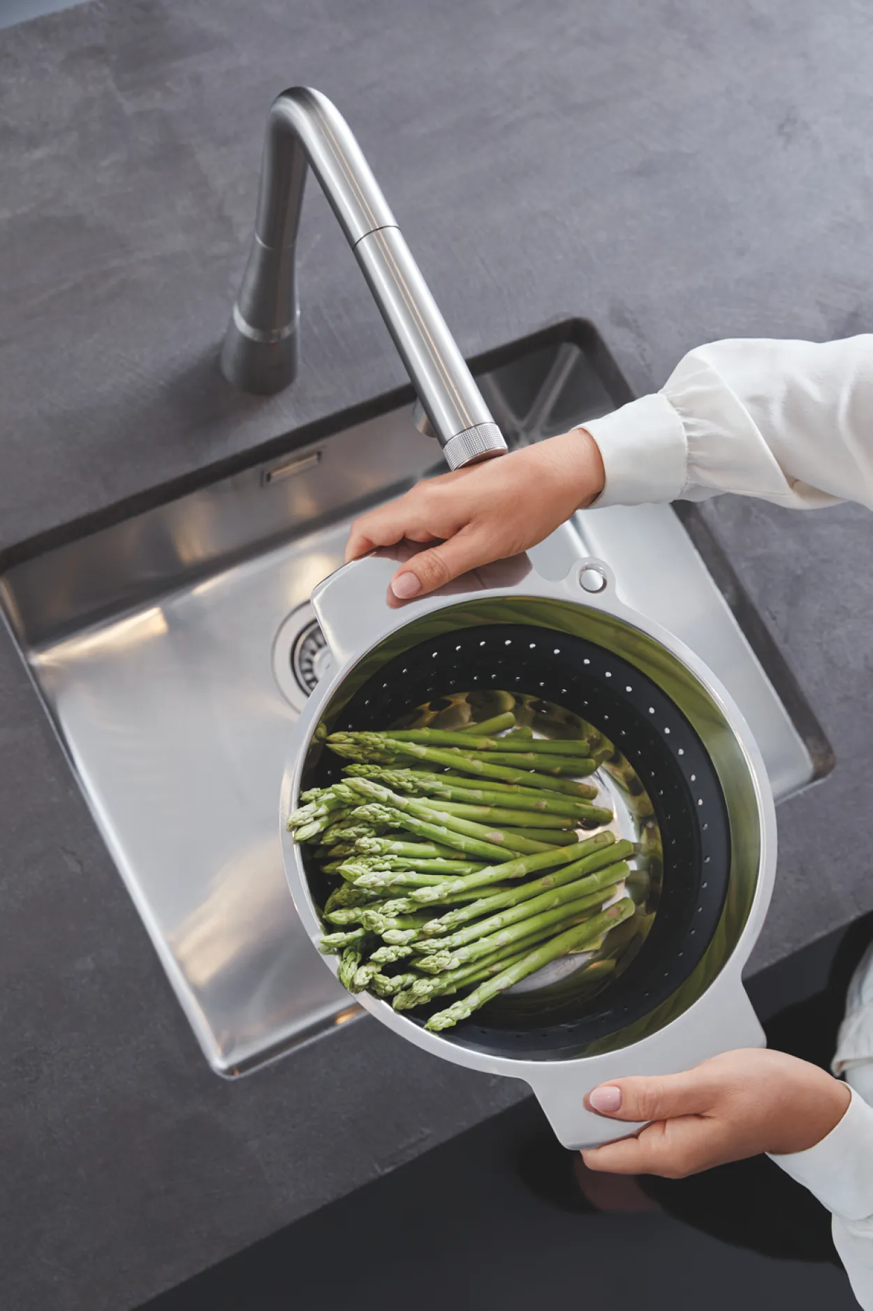 Grohe zedra smartcontrol kjøkkenarmatur m/uttrekkbar tut supersteel