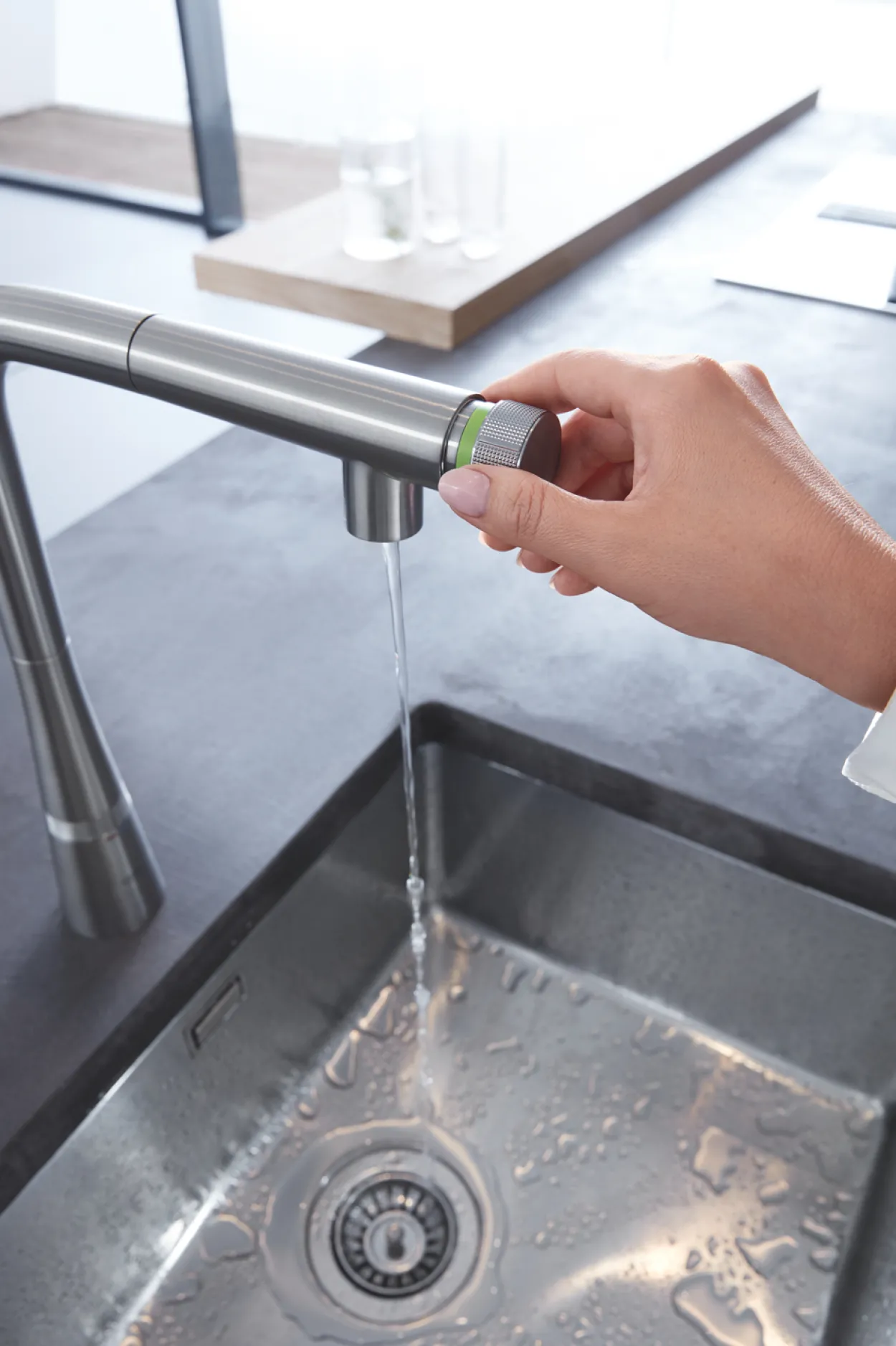 Grohe zedra smartcontrol kjøkkenarmatur m/uttrekkbar tut supersteel
