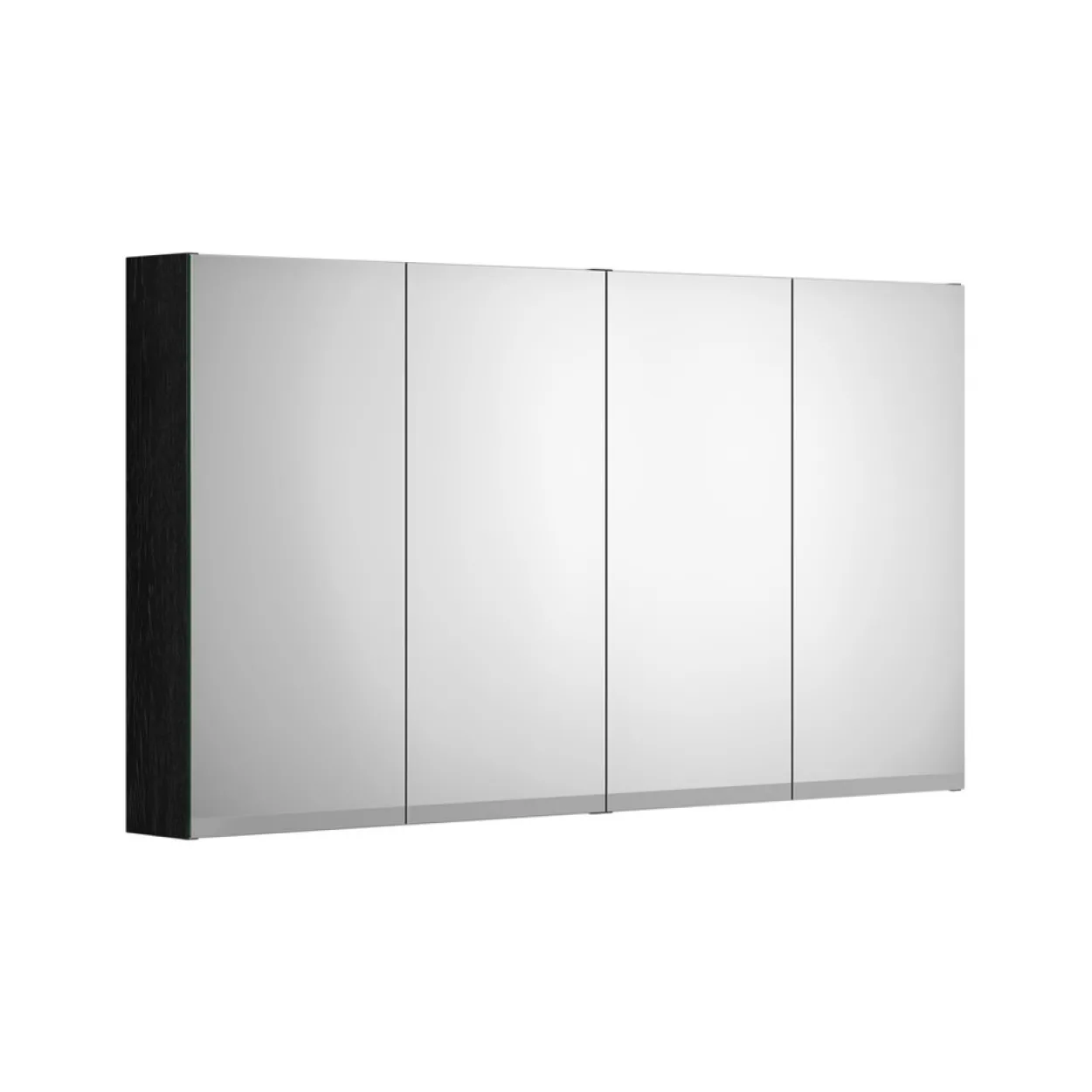 Gustavsberg artic speilskap 120 sort ask finer m/underbelysning & stikk