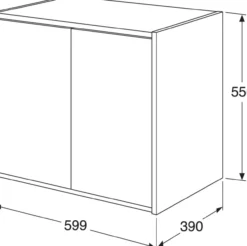 Gustavsberg artic veggskap 60x39 sort ask finer