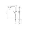 Gustavsberg atlantic round takdusj m/dusjtermostat krom