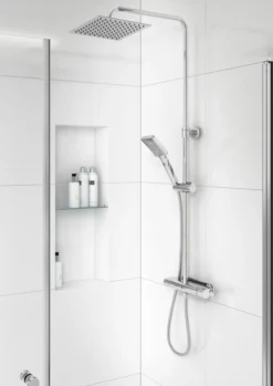 Gustavsberg estetic square takdusj m/dusjtermostat krom