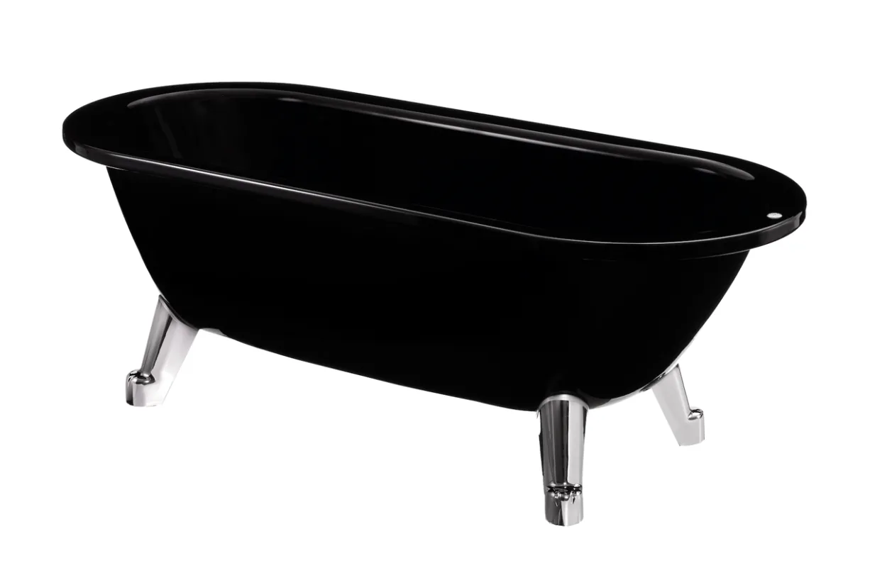 Gustavsberg 6316 frittstående badekar m/glazeplus u/bensett, sort