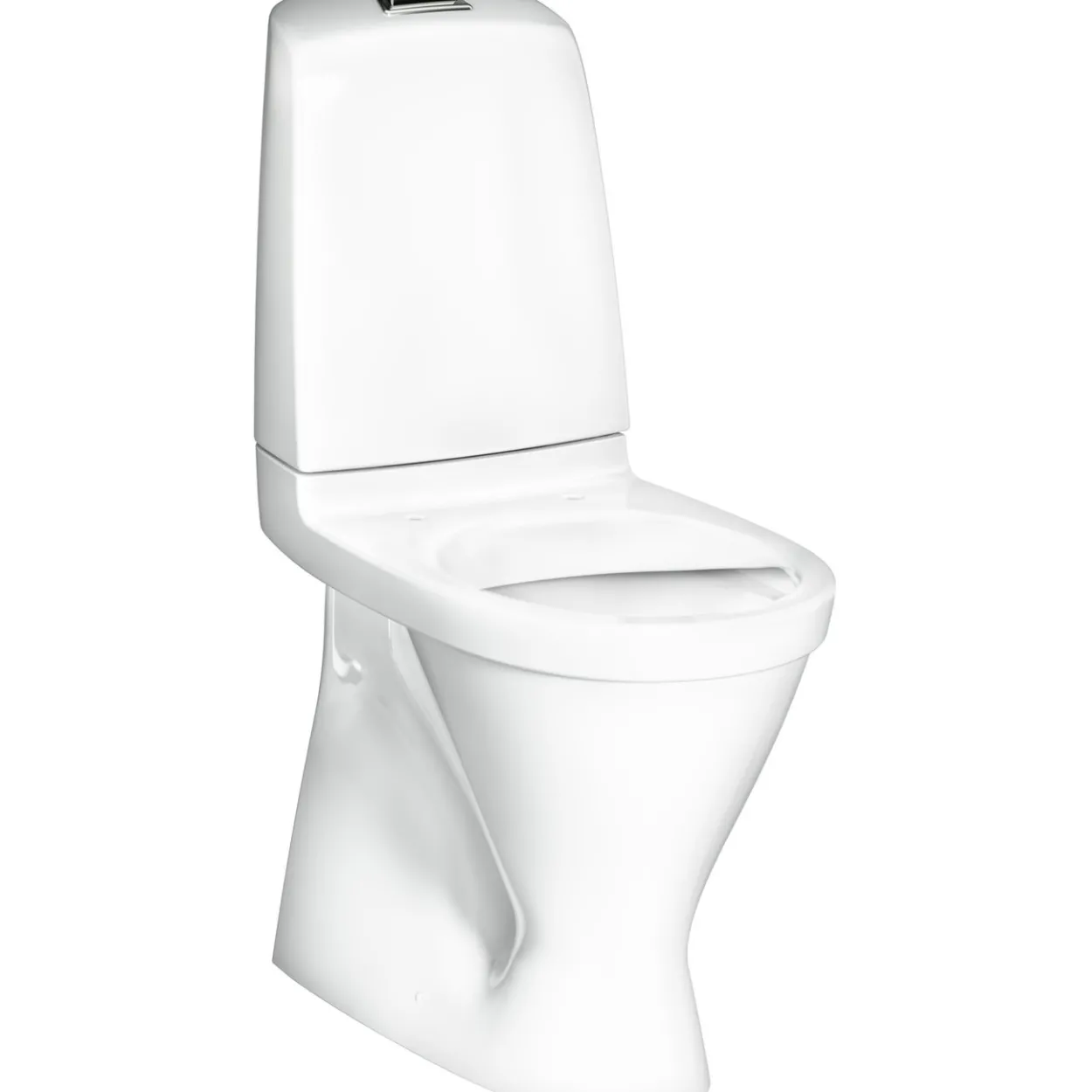 Gustavsberg nautic 1546 enkelspyling m/skjult s-lås & hygienic flush, høy modell