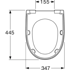 Gustavsberg nautic slimseat hardt sete m/softclose hvit
