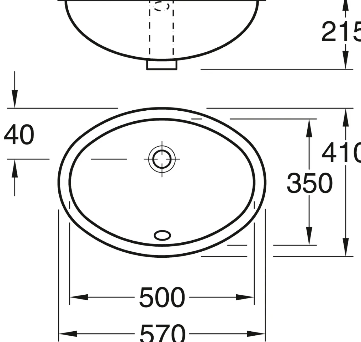 Gustavsberg 6147 98 servant for undermontering 57x41