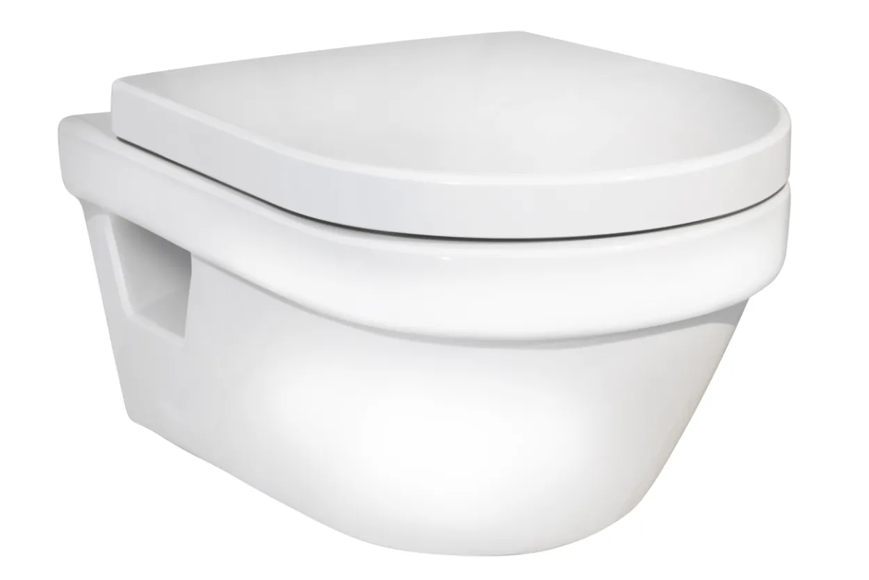 Gustavsberg veggskål 5g84 hygienic flush m/toalettsete sc/qr