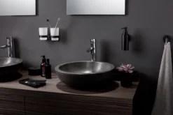 Haceka kosmos glass koppholder matt sort