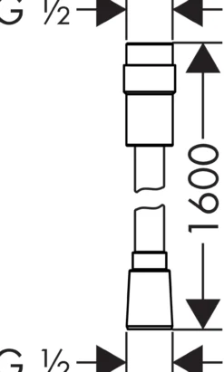 Hansgrohe isiflex dusjslange 160 cm m/mengderegulering krom