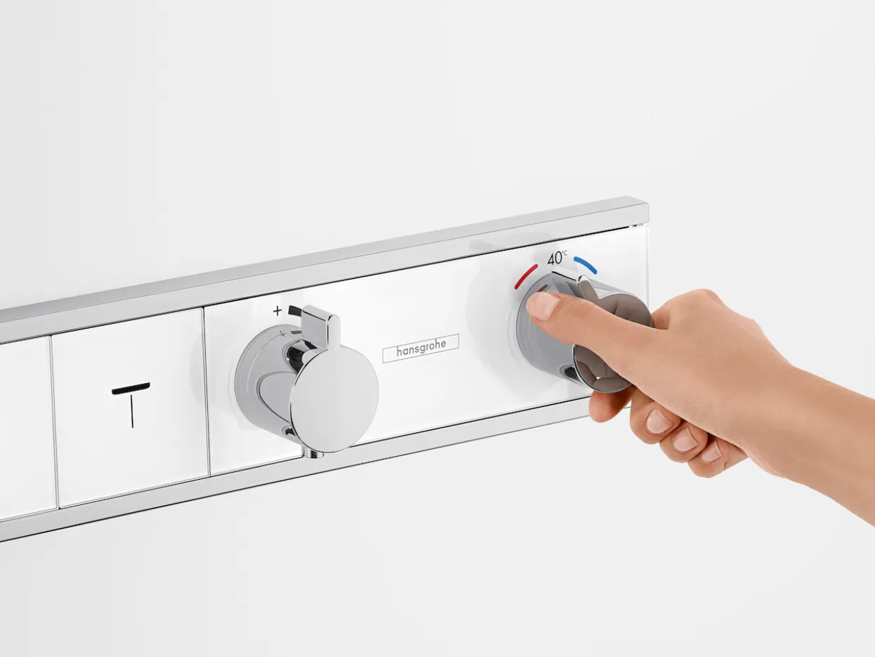 Hansgrohe rainselect dusjtermostat til innbygging hvit/krom 2 uttak