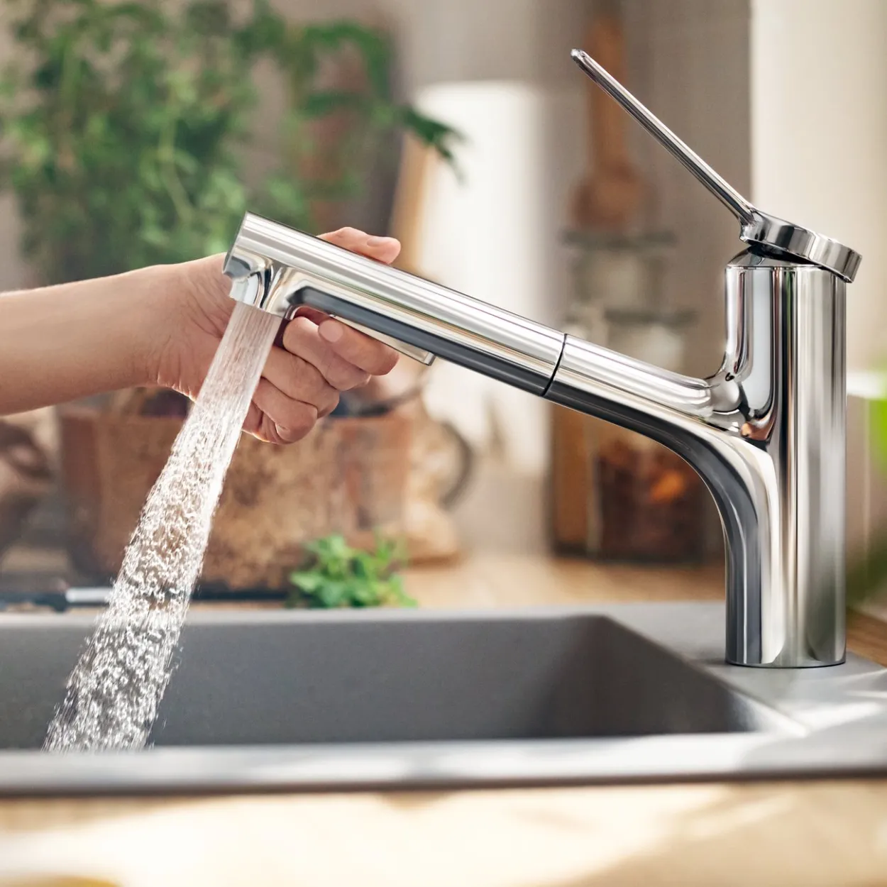 Hansgrohe zesis m33 kjøkkenarmatur 150 krom m/uttrekk