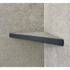 Hjørnehylle tile in matt sort