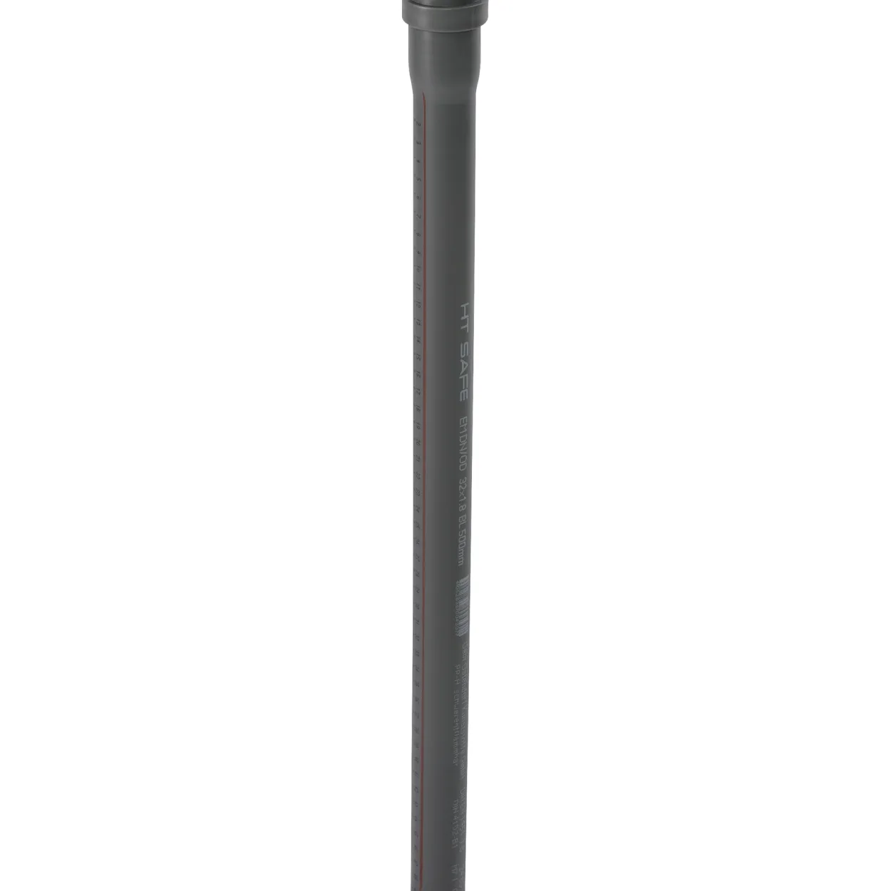 Ht safe avløpsrør m/muffe pp grå 32x2000mm
