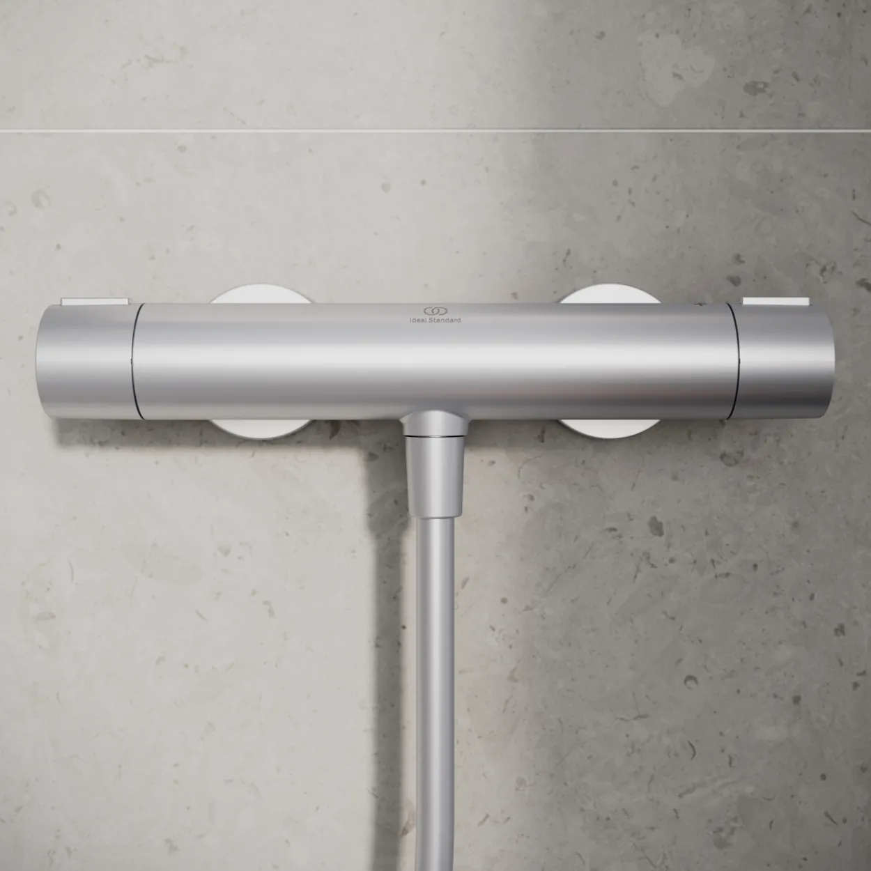 Ideal standard alu+ dusjtermostat silver