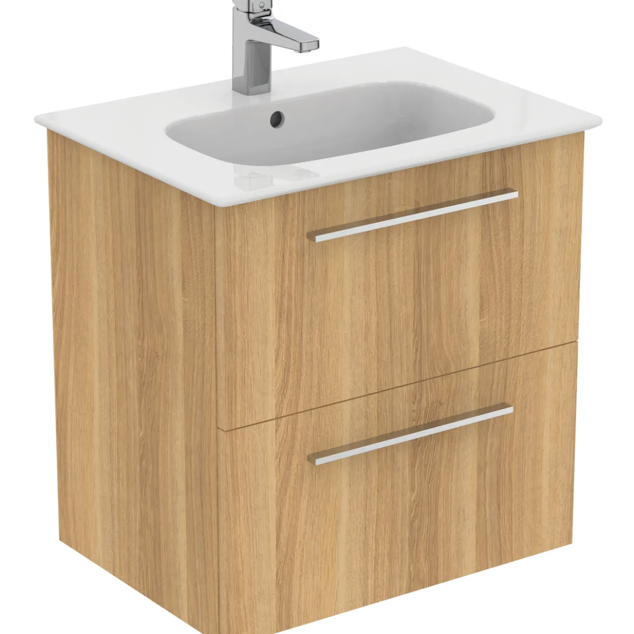 Ideal standard i.life a baderomsmøbel 640x460 natural oak m/krom håndtak
