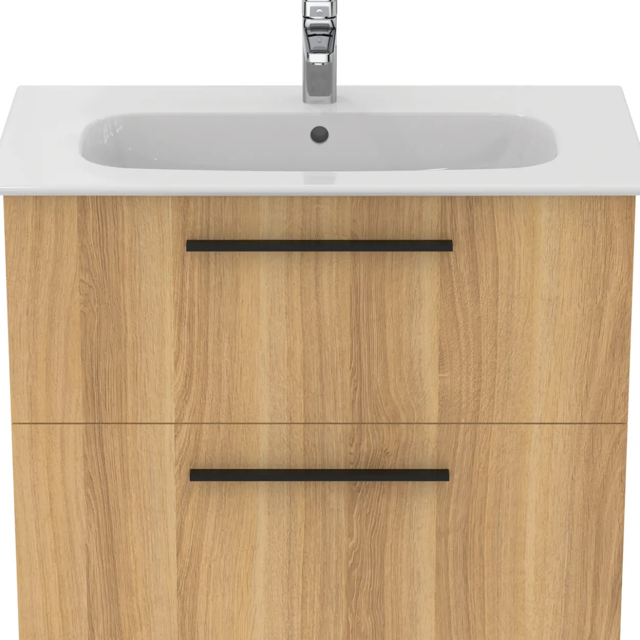 Ideal standard i.life a baderomsmøbel 840x460 natural oak m/sort håndtak
