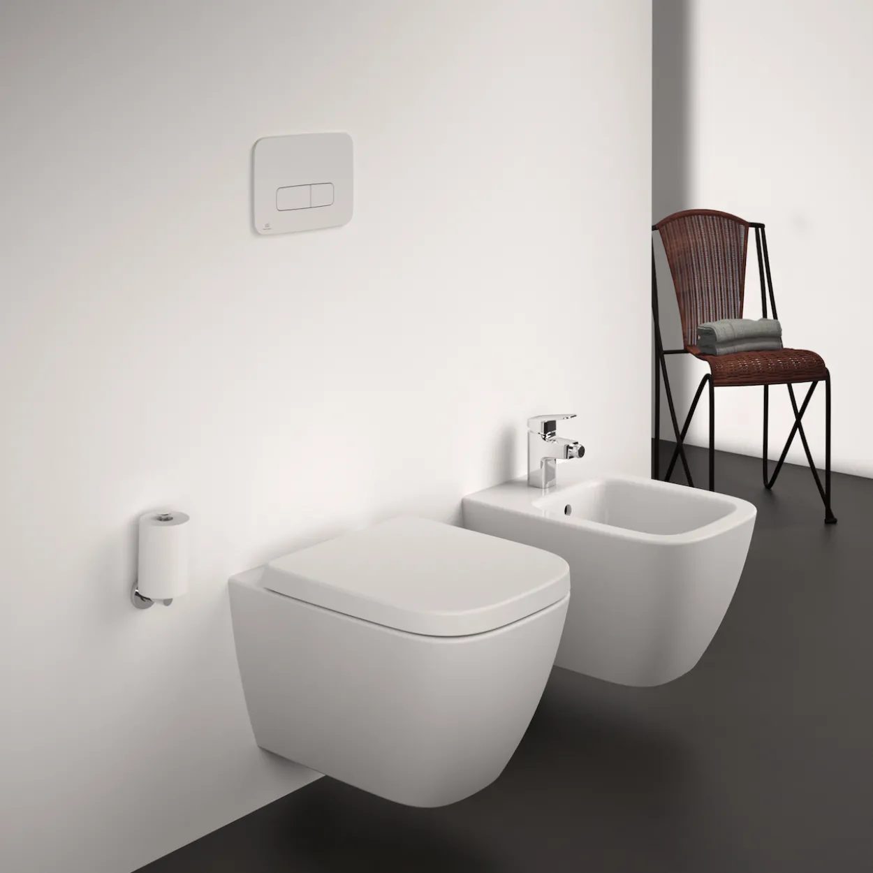 Ideal standard i.life s veggskål rimless+ m/sete hvit