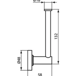 Ideal standard iom reserverullholder matt sort
