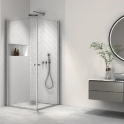 Innovation lusso dusjdør 80x195 cm krom 8mm