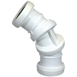 Jotiflex 40mm bend 0-90° dobbelmuffe hvit